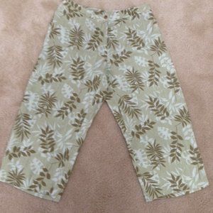 RAFAELLA Sport Capri Pants, Size 10, 100% Linen